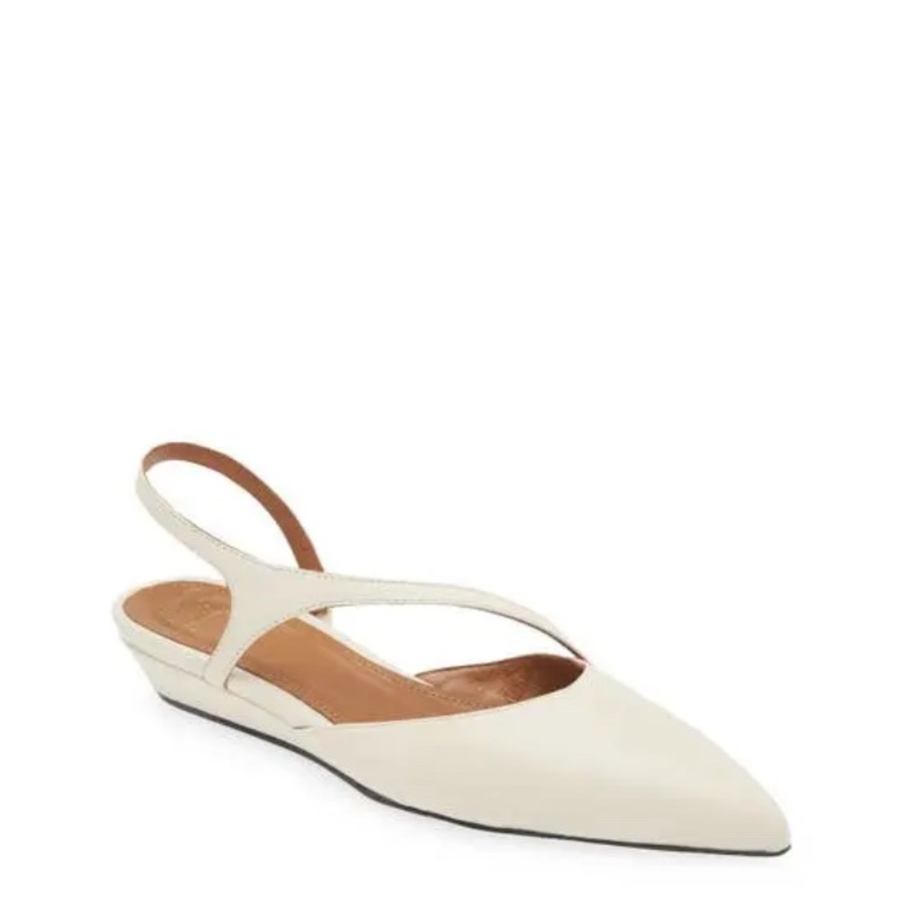ATP ATELIER  Pantanelli Pointed Toe Slingback Pump - Linen size 37 US 6.5